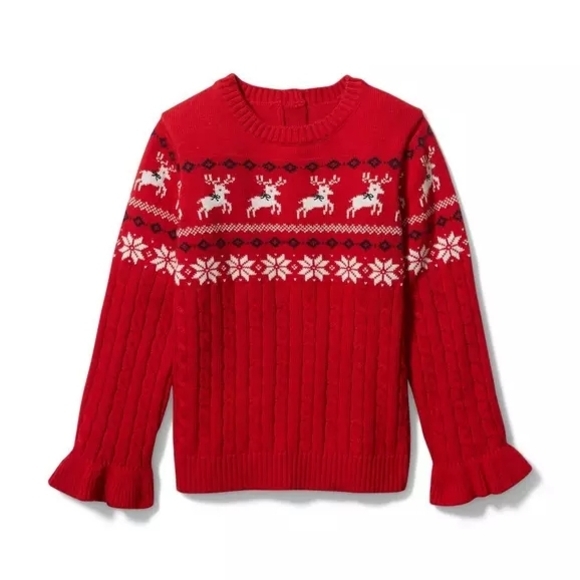 Janie and Jack Other - Janie and Jack Red Reindeer Knit Sweater